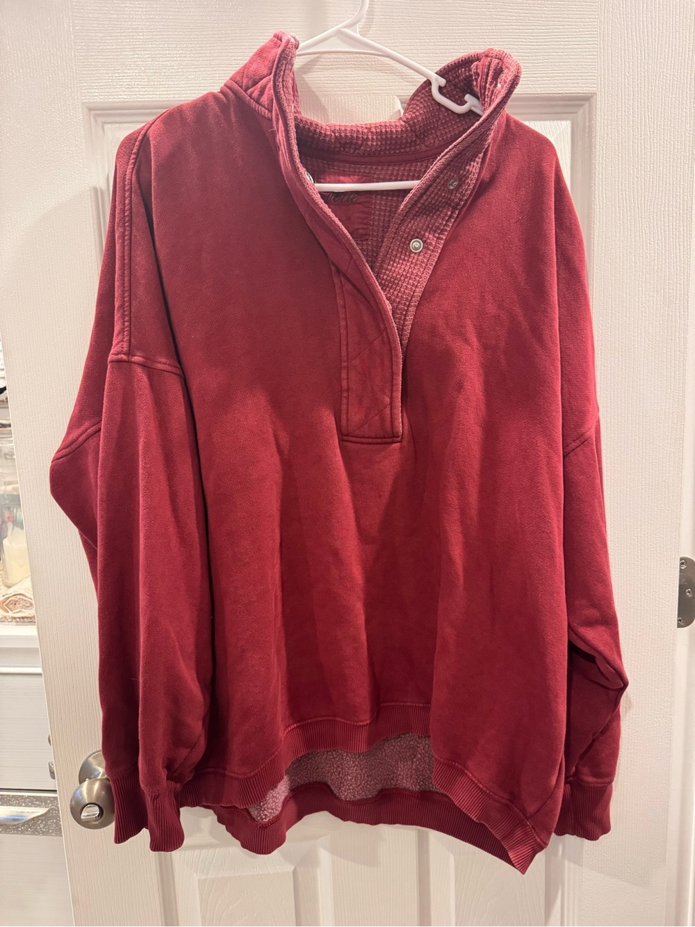 Aerie Cozy Oversized Women's Red Pullover Sweater